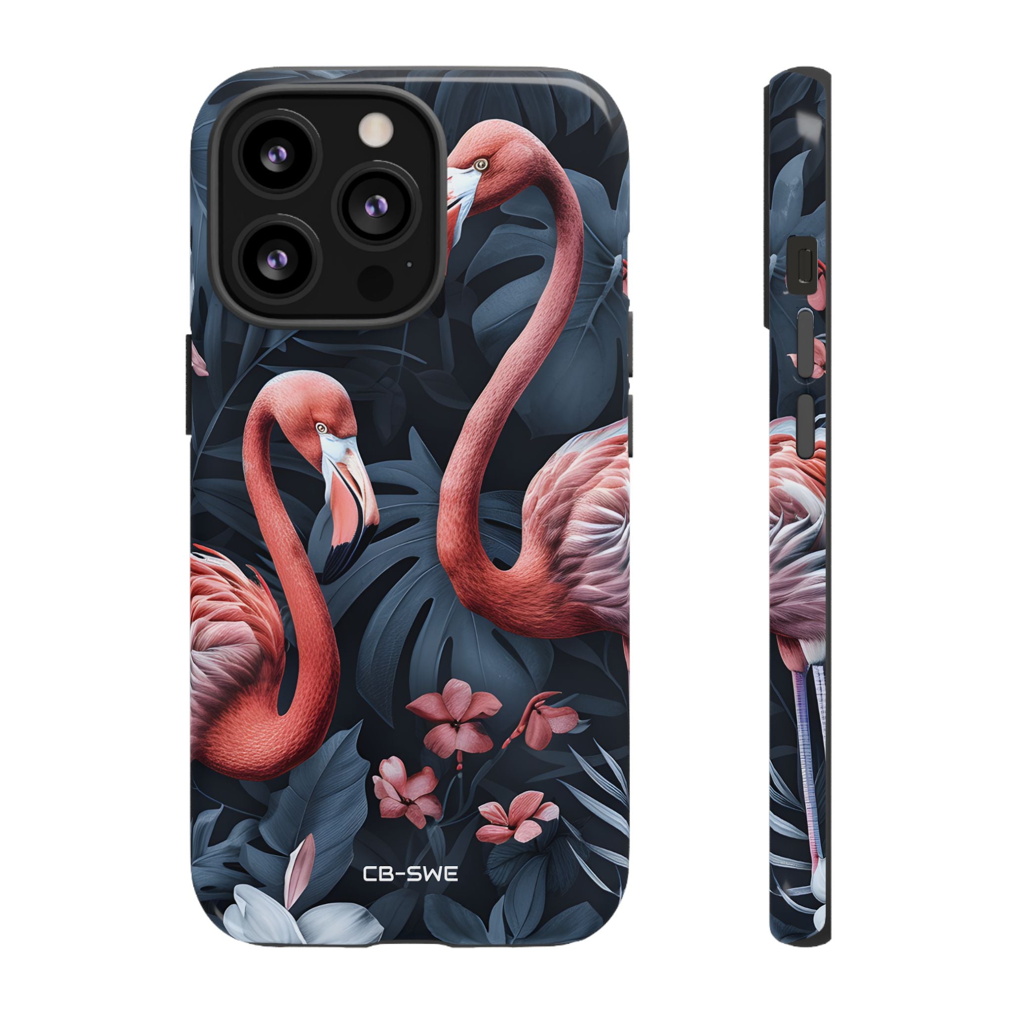Flamingos Embrace Nature - iPhone Case