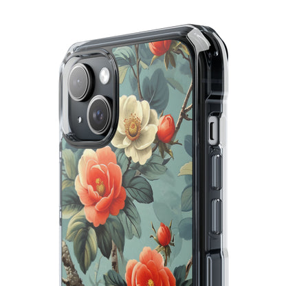 Vintage Floral Romance iPhone 15 - Clear Impact Phone Case