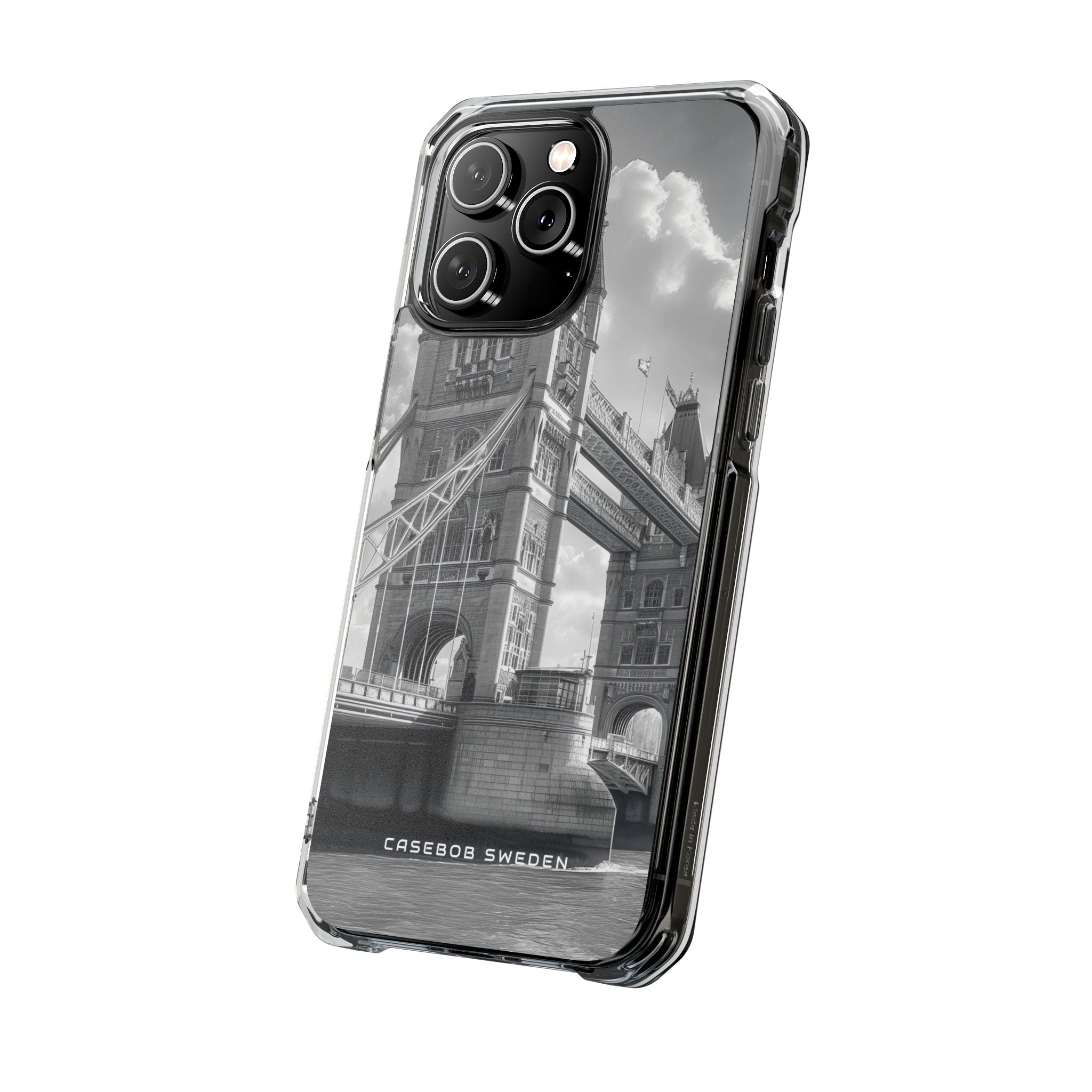 Tower Bridge Monochrome Architecture Study iPhone 14 - Clear Impact Phone Case