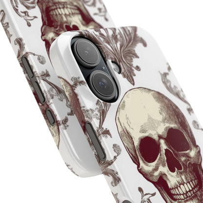 Gothic Skulls and Ornate Foliage iPhone 16 - Slim Phone Case