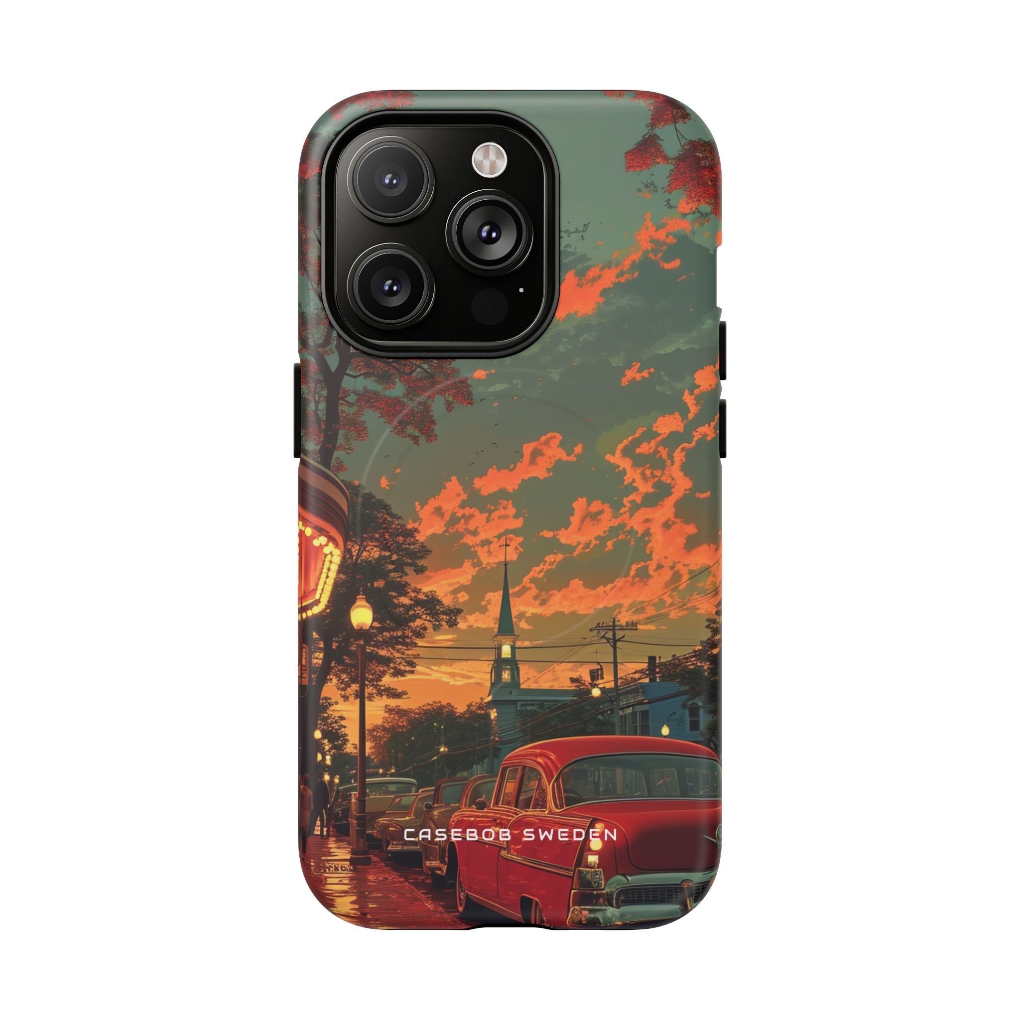 Mid-Century Nostalgia Streetscape iPhone 14 | Tough+ Phone Case