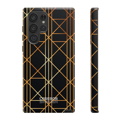 Golden Geometric Elegance  Samsung S22 - Tough