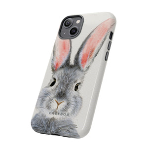 Watercolor of Fluffy Rabbit - Protective Phone Case