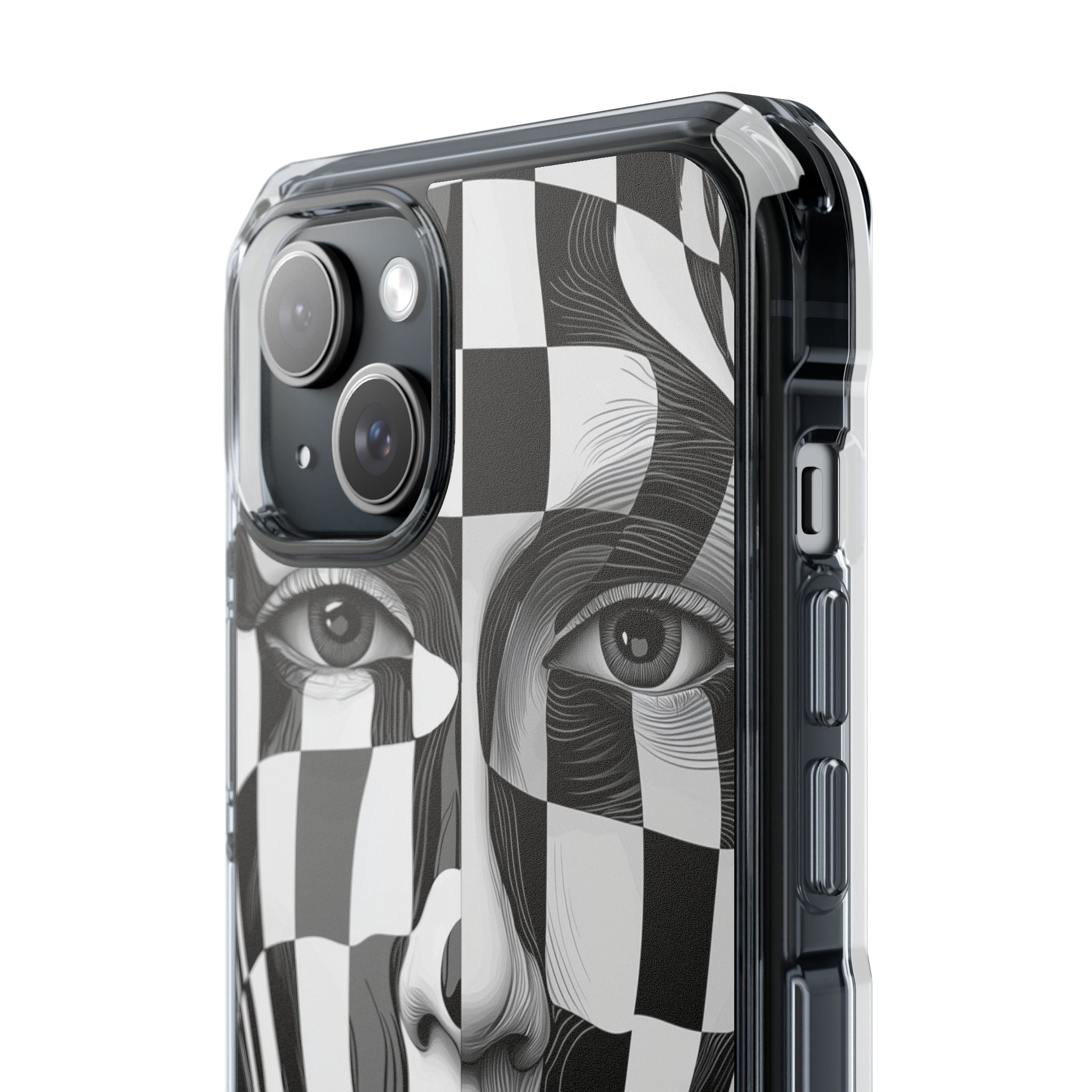 Checkered Face iPhone 15 Plus Case - Impact