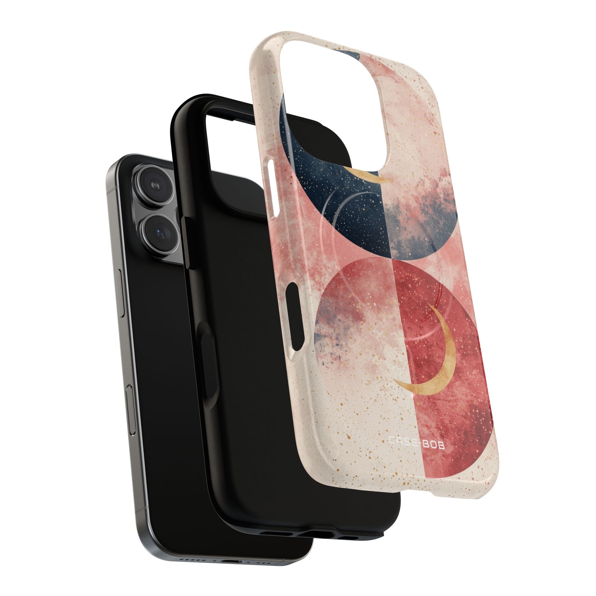 Golden Crescent Circles iPhone 16 Pro Case - Tough+