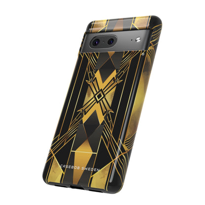 Golden Geometric Elegance Google Pixel 7 - Tough Phone Case