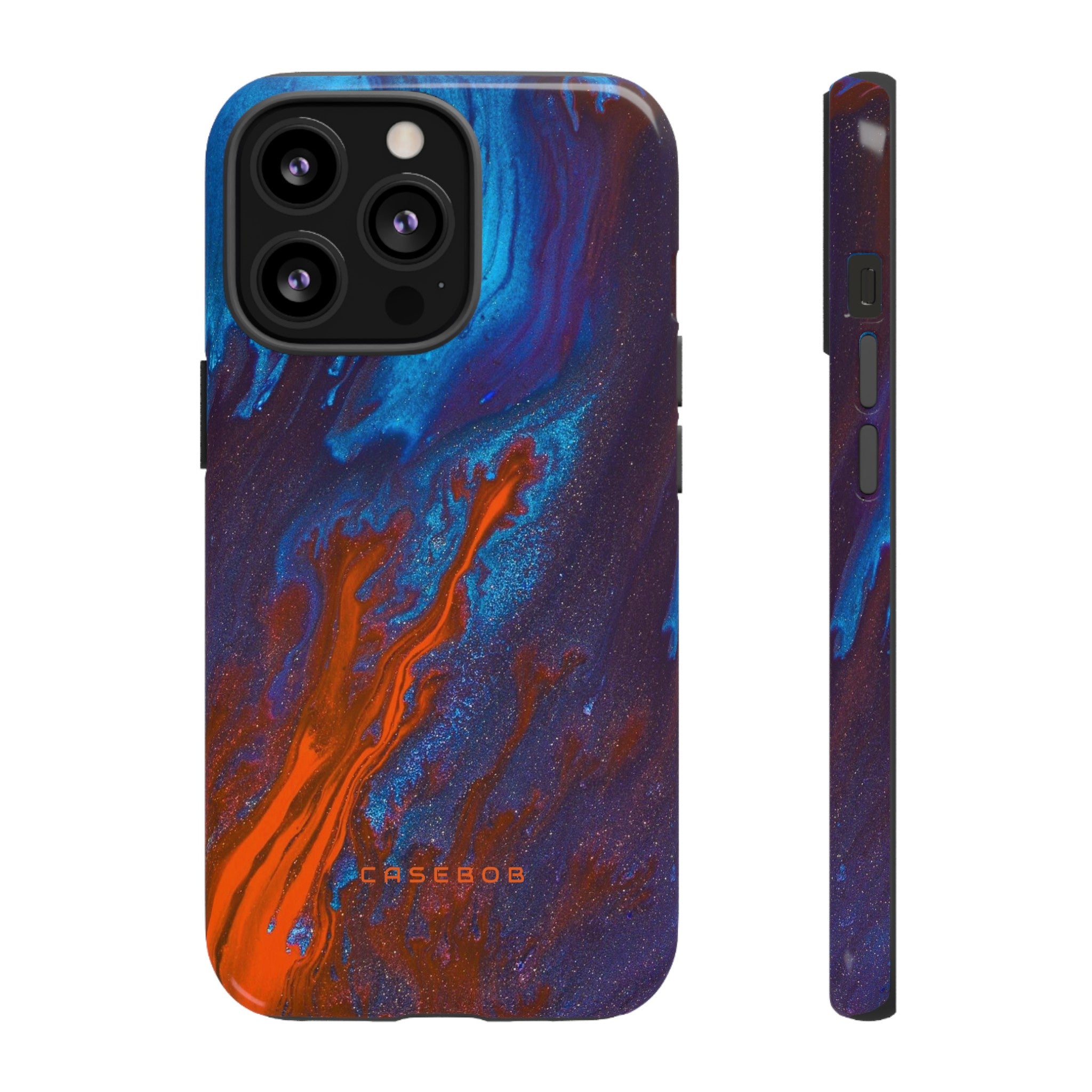 Orange Flame Ink Art - Protective Phone Case