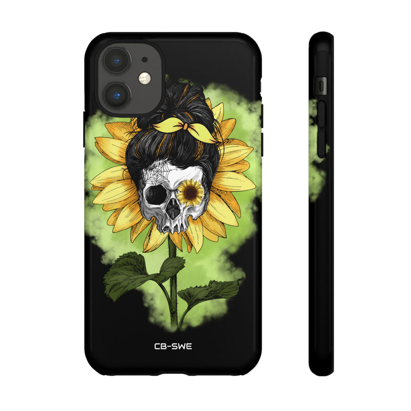 Sunflower Skull Fusion - iPhone Case