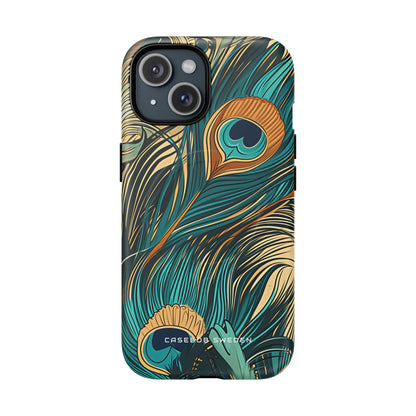 Art Nouveau Peacock Elegance iPhone 15 | Tough+ Phone Case