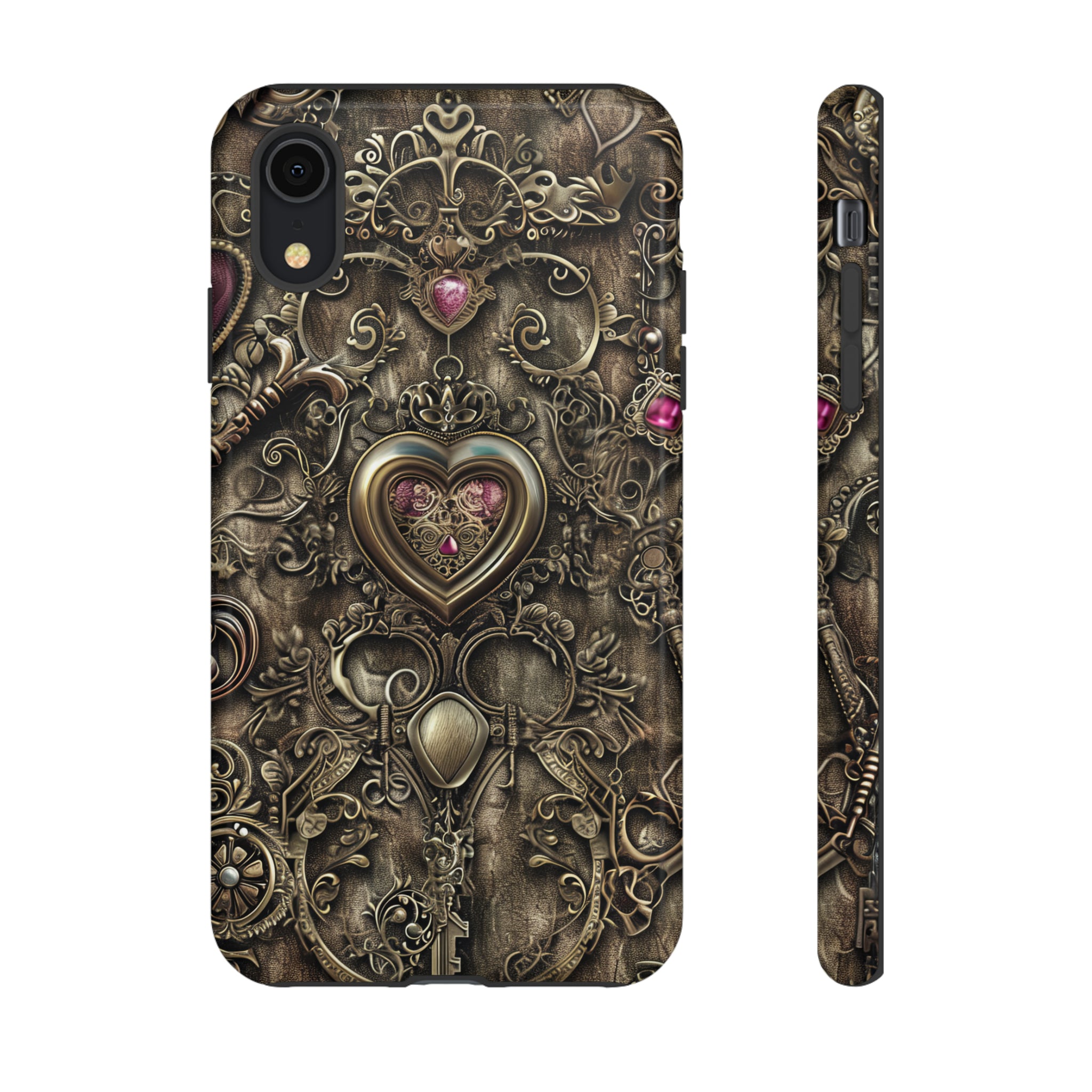 Antique Gold Lockets & Keys - Protective Phone Case