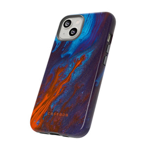 Orange Flame Ink Art - Protective Phone Case