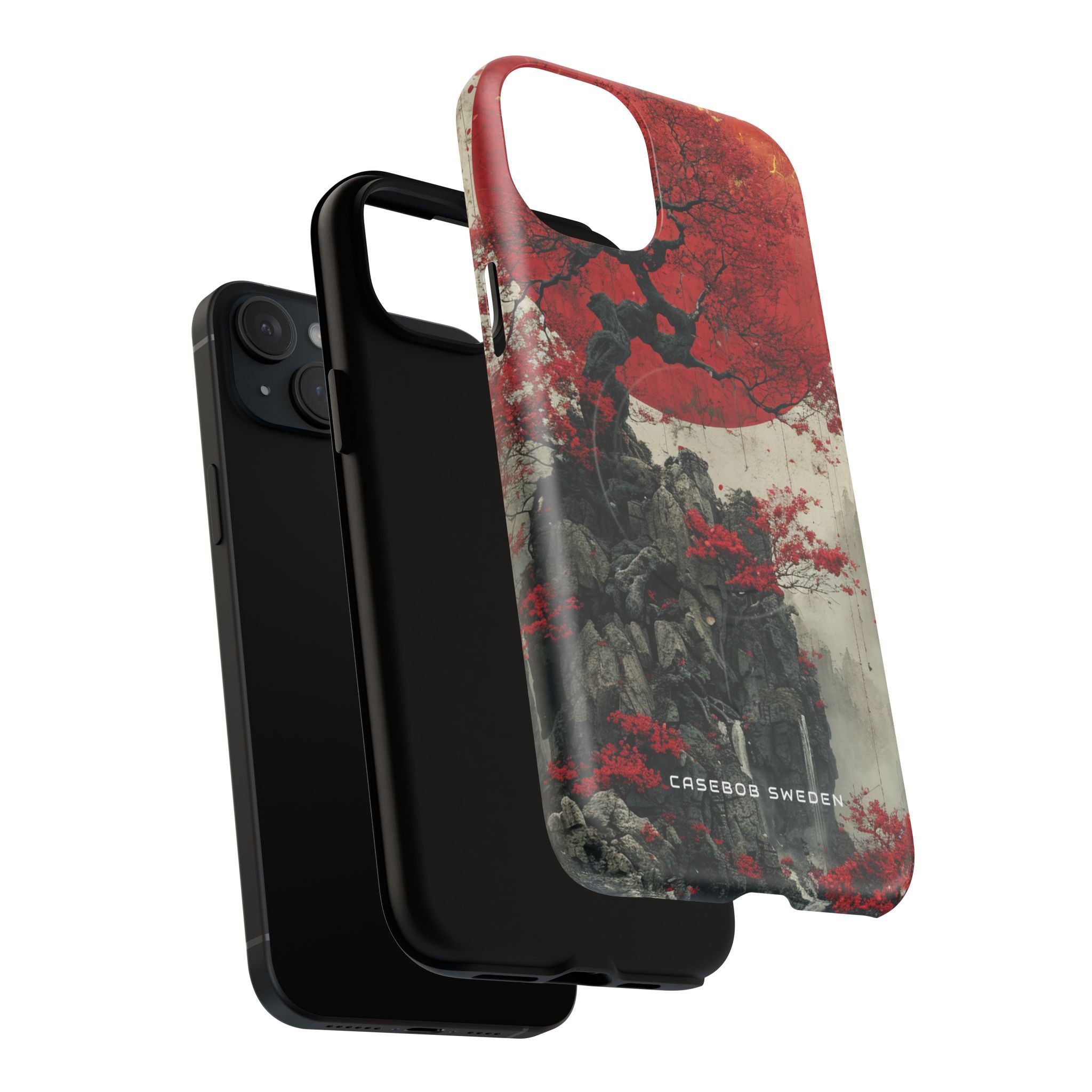 Zen Serenity in Red Harmony iPhone 15 | Tough+ Phone Case