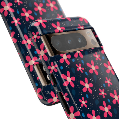 Pink Flower Pattern - Protective Phone Case