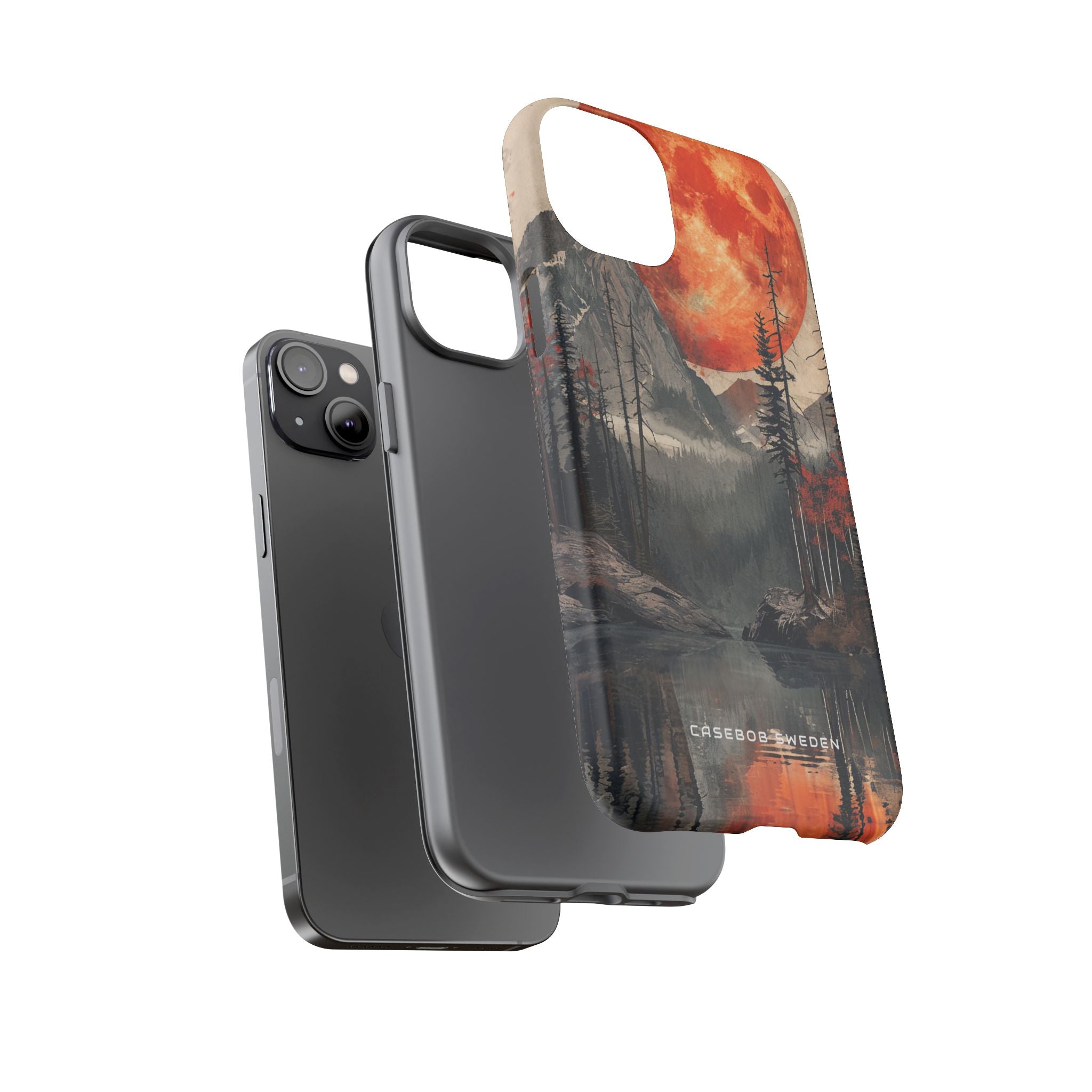 Celestial Glow Over Reflective Landscape iPhone 14 - Tough Phone Case