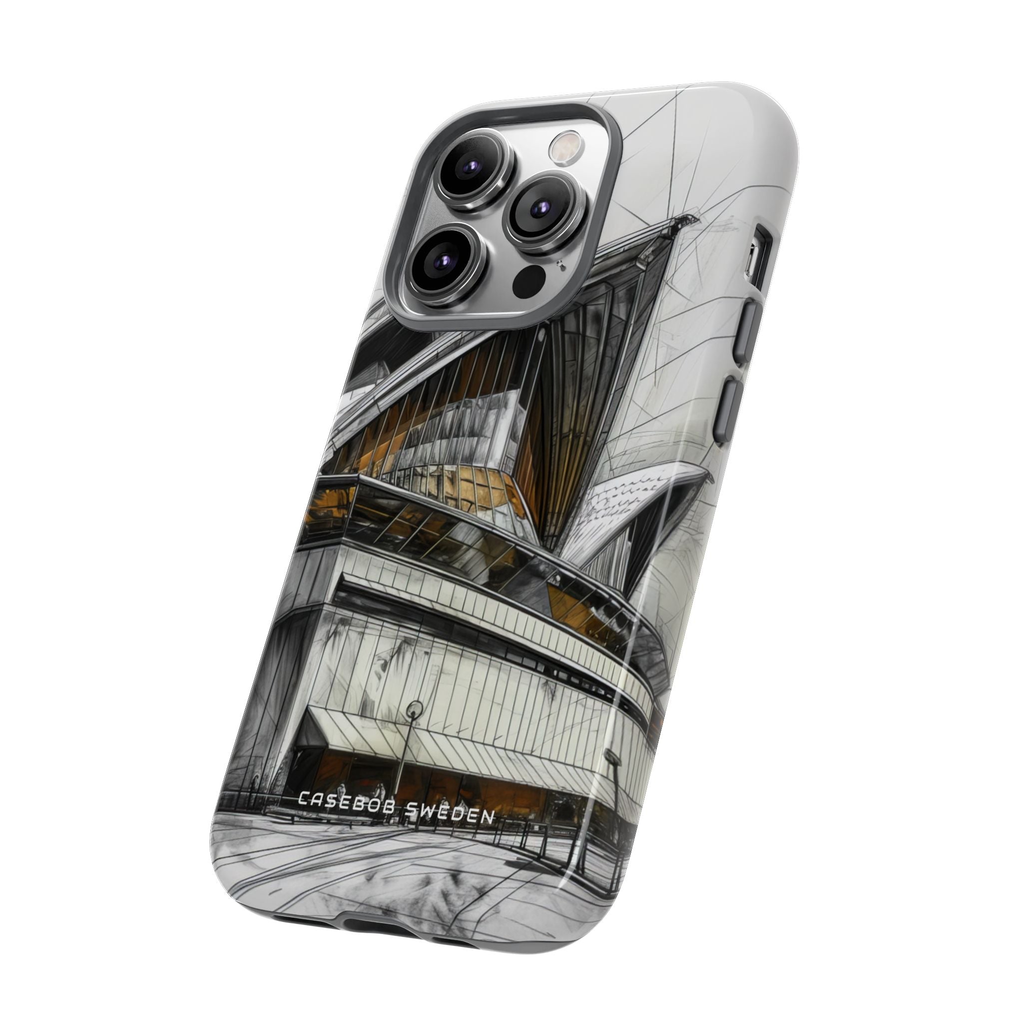 Architectural Curves in Line Formation iPhone 14 - Tough Phone Case