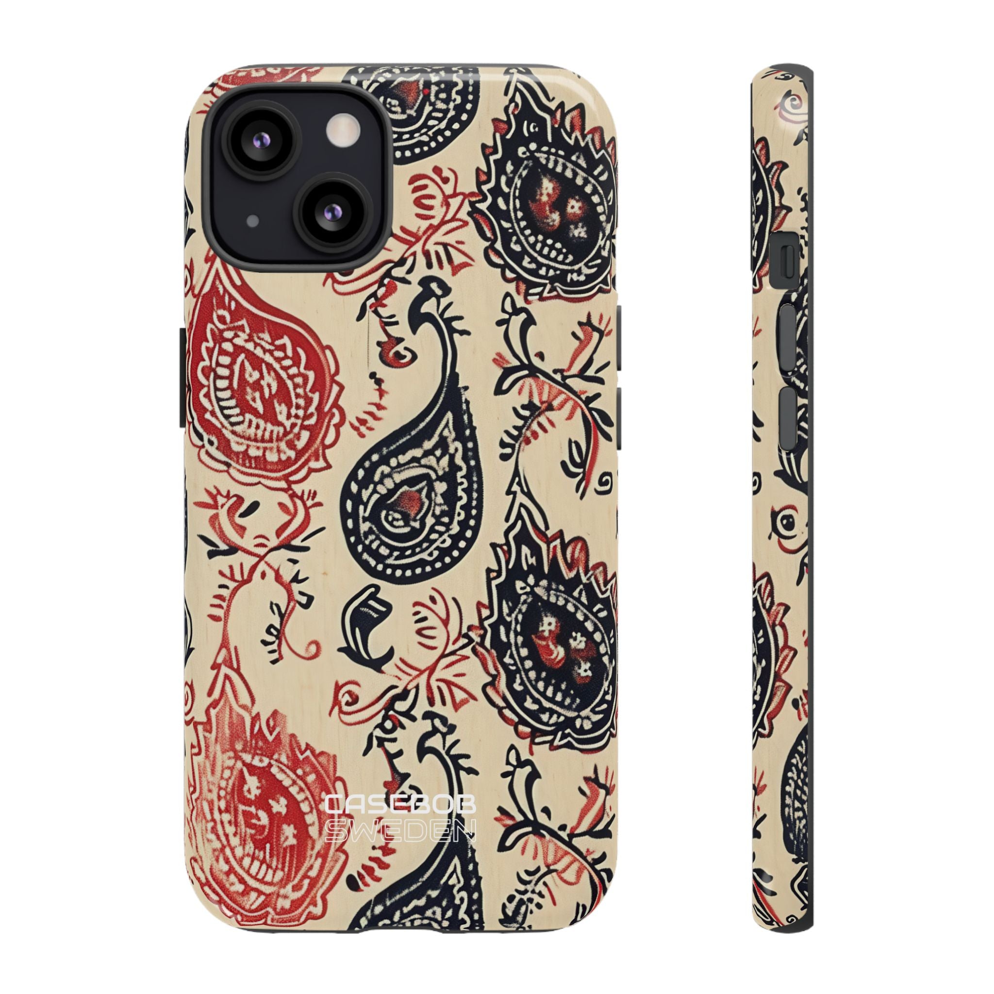 Navy Paisley Swirl iPhone 13 - Tough