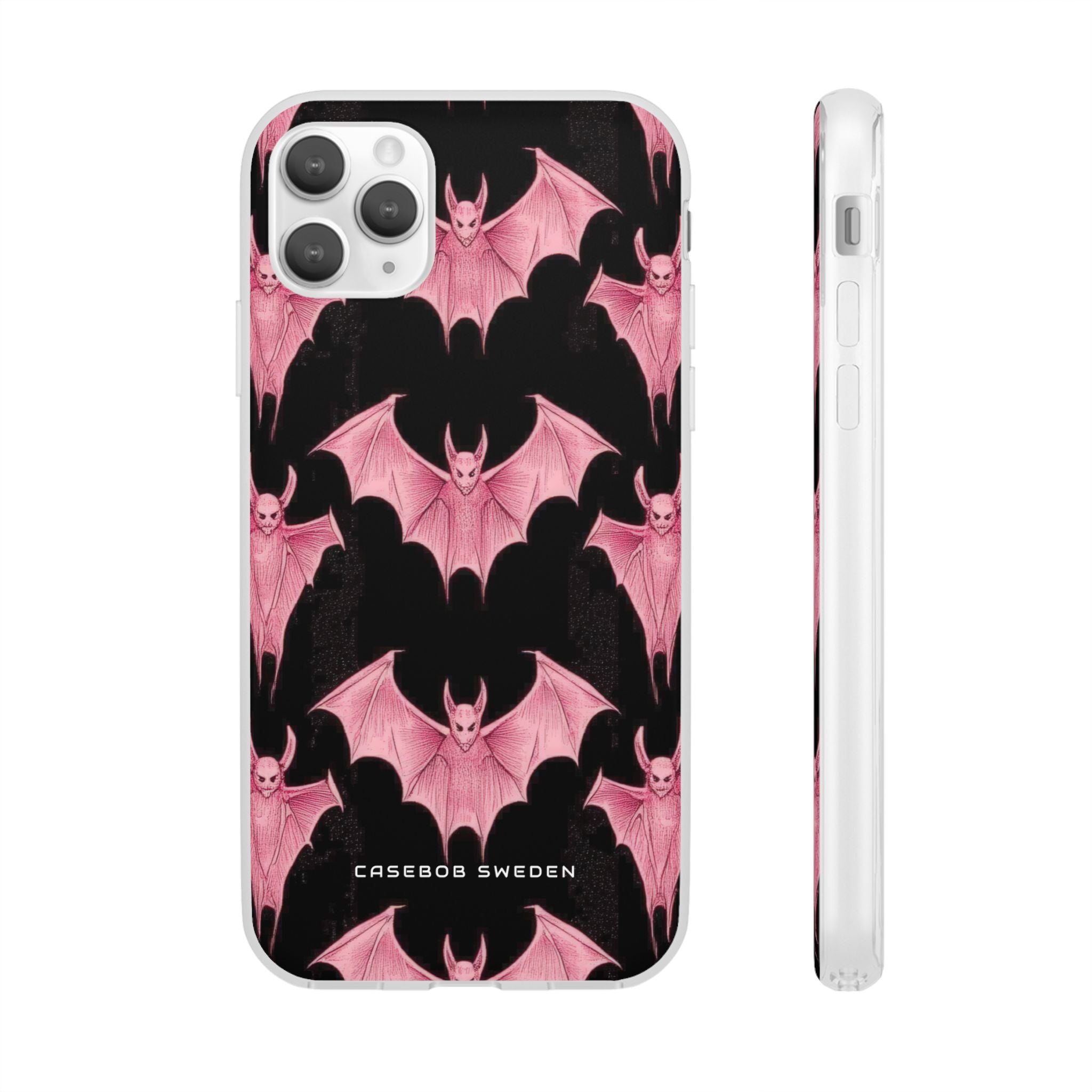 Gothic Pink Bats Aflame iPhone 11 - Flexi Phone Case