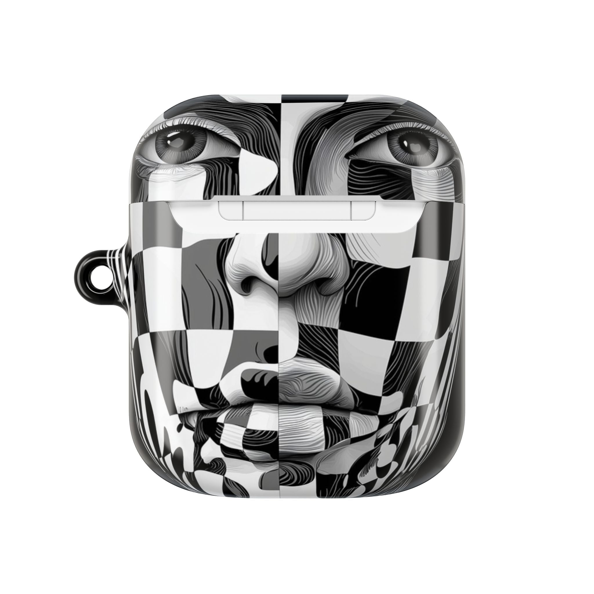 Mirrored Checkerboard Face - AirPods Case