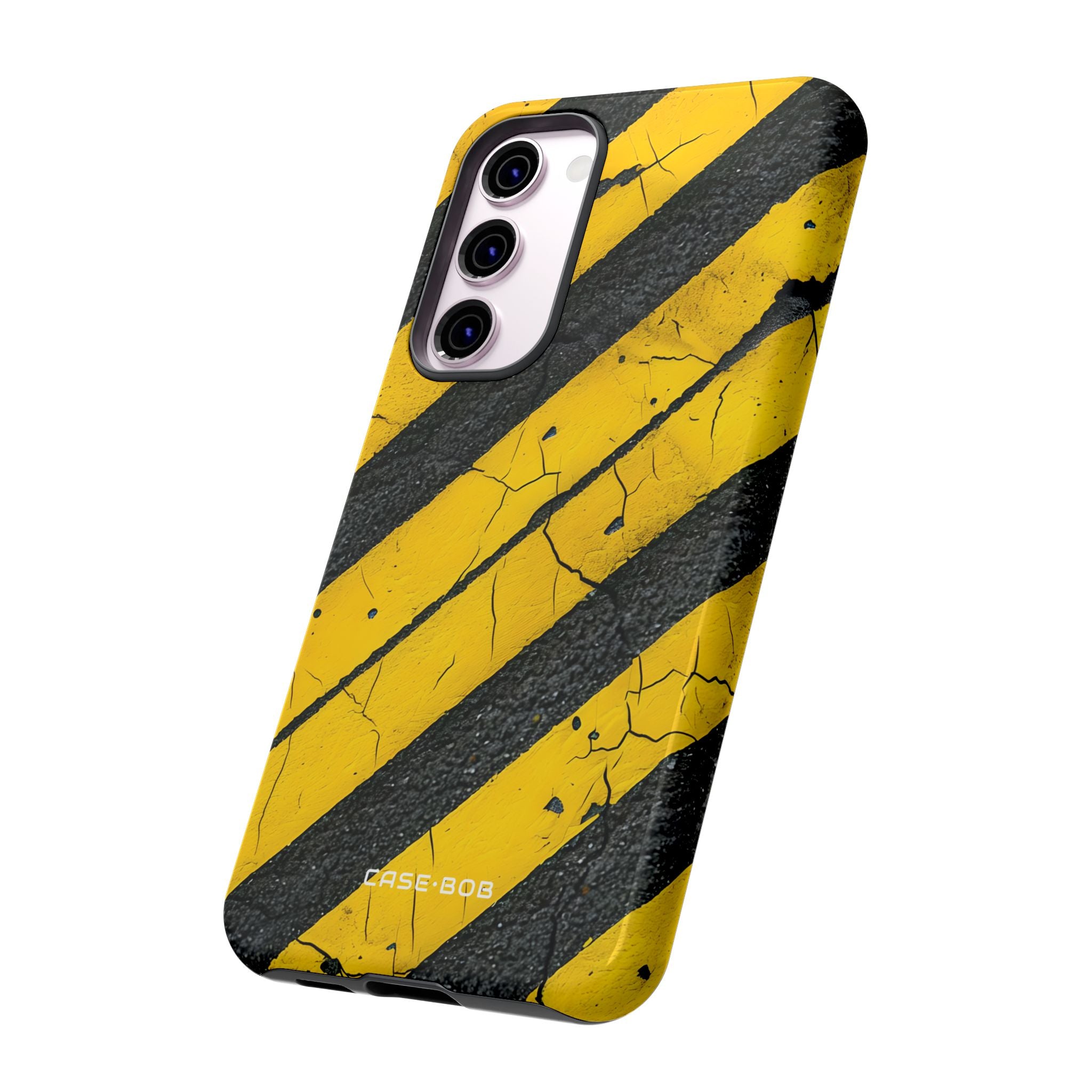 Yellow Stripe Distress Samsung S23 Plus Case - Tough