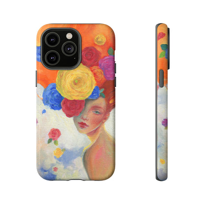 Oil Painting - Woman and Flowers - Protective Phone Case