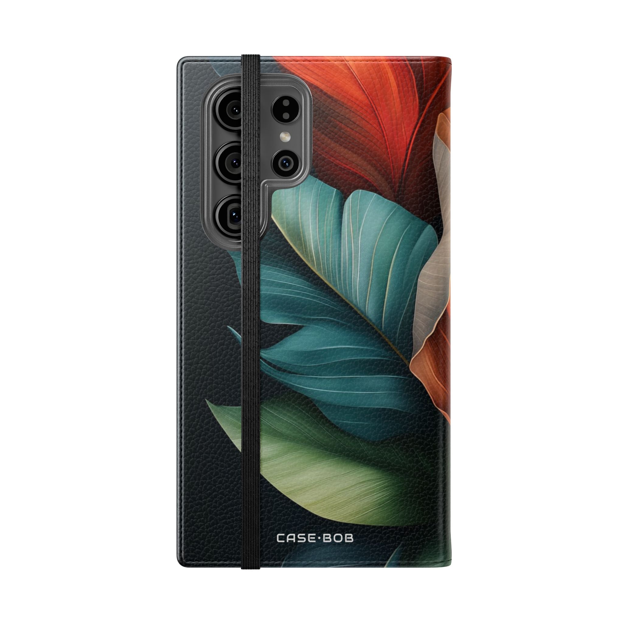 Tropical Ember Leaves - Samsung S23 Ultra Case - Wallet