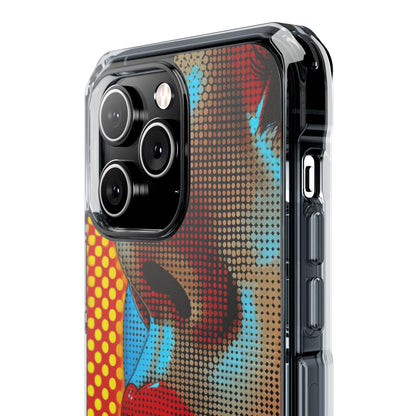 Yellow Red Pop Art Portrait - Clear Impact iPhone 14 Phone Case