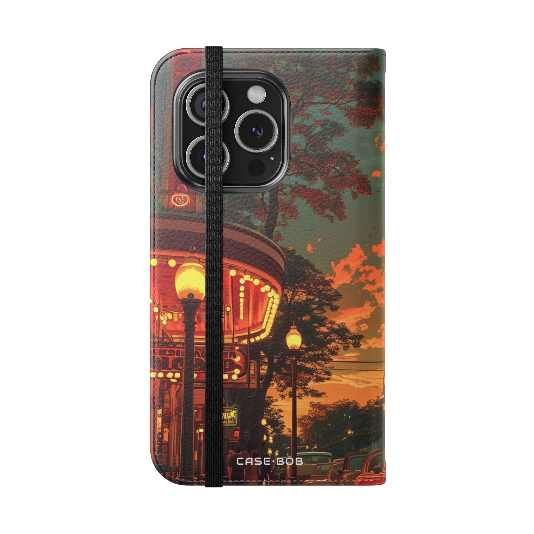 Crimson Classic Glow - iPhone 15 Pro Case - Wallet