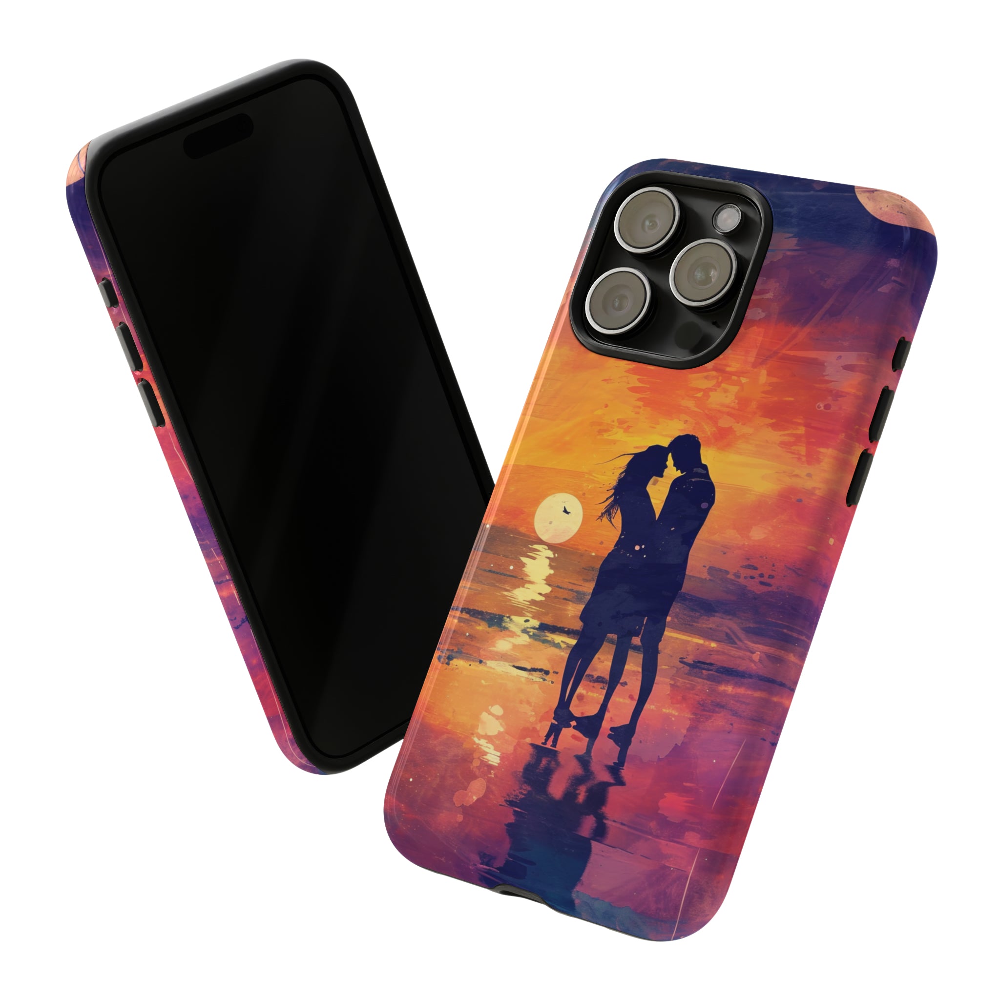 Seaside Sunset Embrace - Protective Phone Case