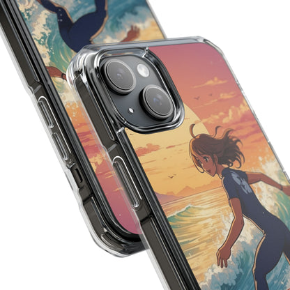 Surfing Into Sunset iPhone Case - Impact