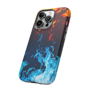 Red & Blue Flames - Protective Phone Case