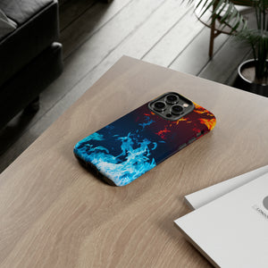 Red & Blue Flames - Protective Phone Case