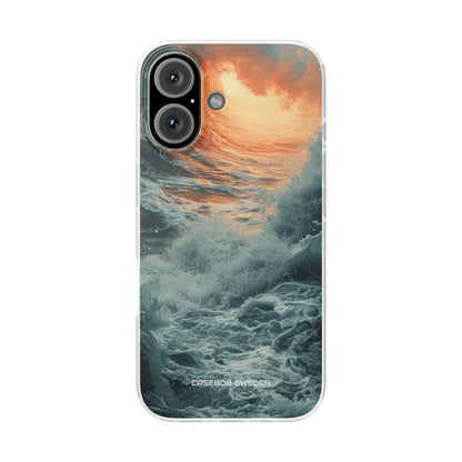 Fiery Wave Power - Flexi iPhone 16 Phone Case