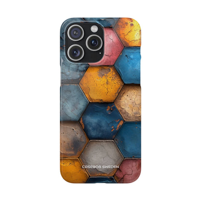 Rustic Geometric Tiles - Slim iPhone 15 Phone Case