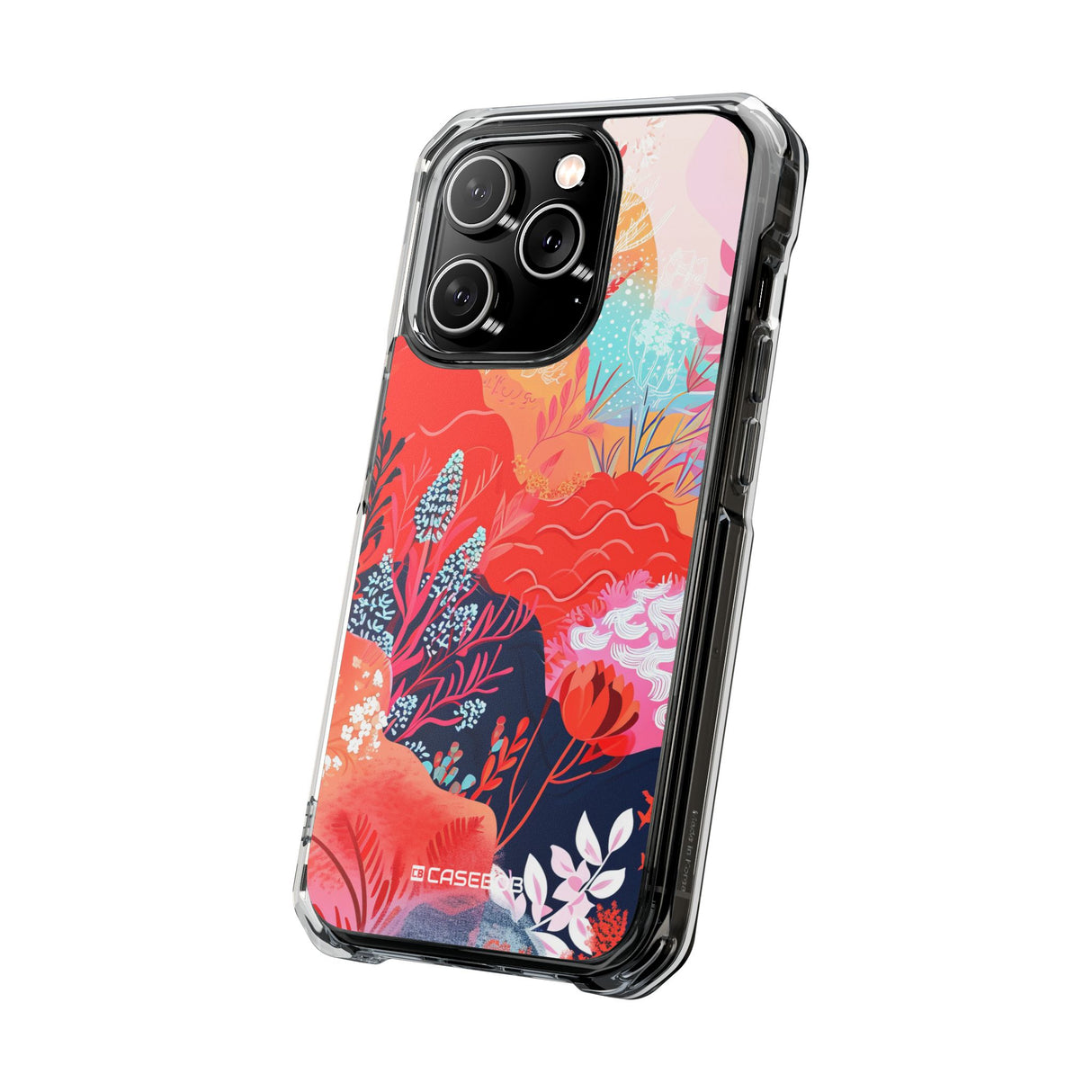 Living Coral Design | Handyhülle für iPhone (Clear Impact Case – magnetisch)