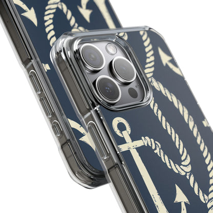Nautical Anchors Rope iPhone 15 - Impact Clear+