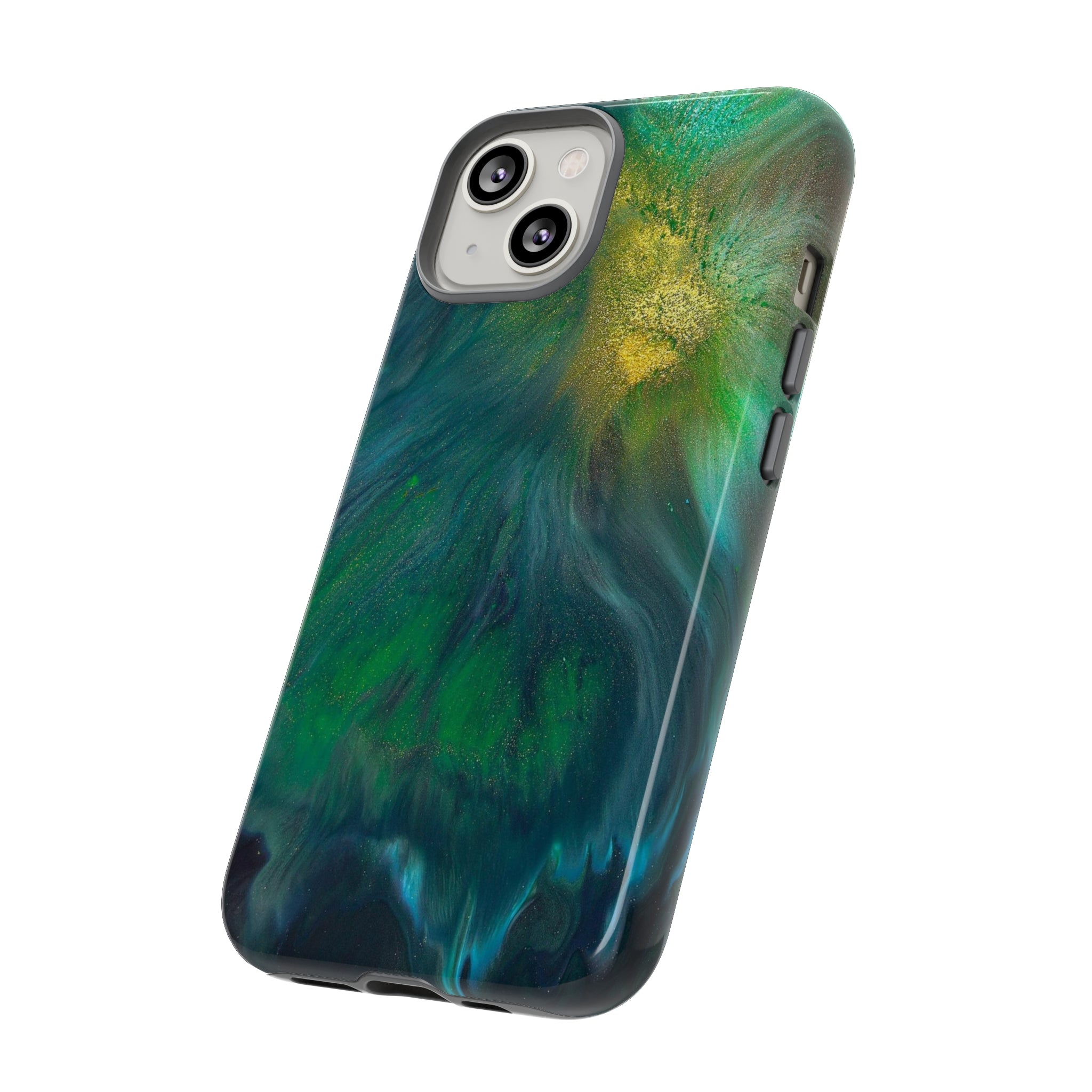 Beryll Green Ink Art iPhone Case (Protective) Phone Case