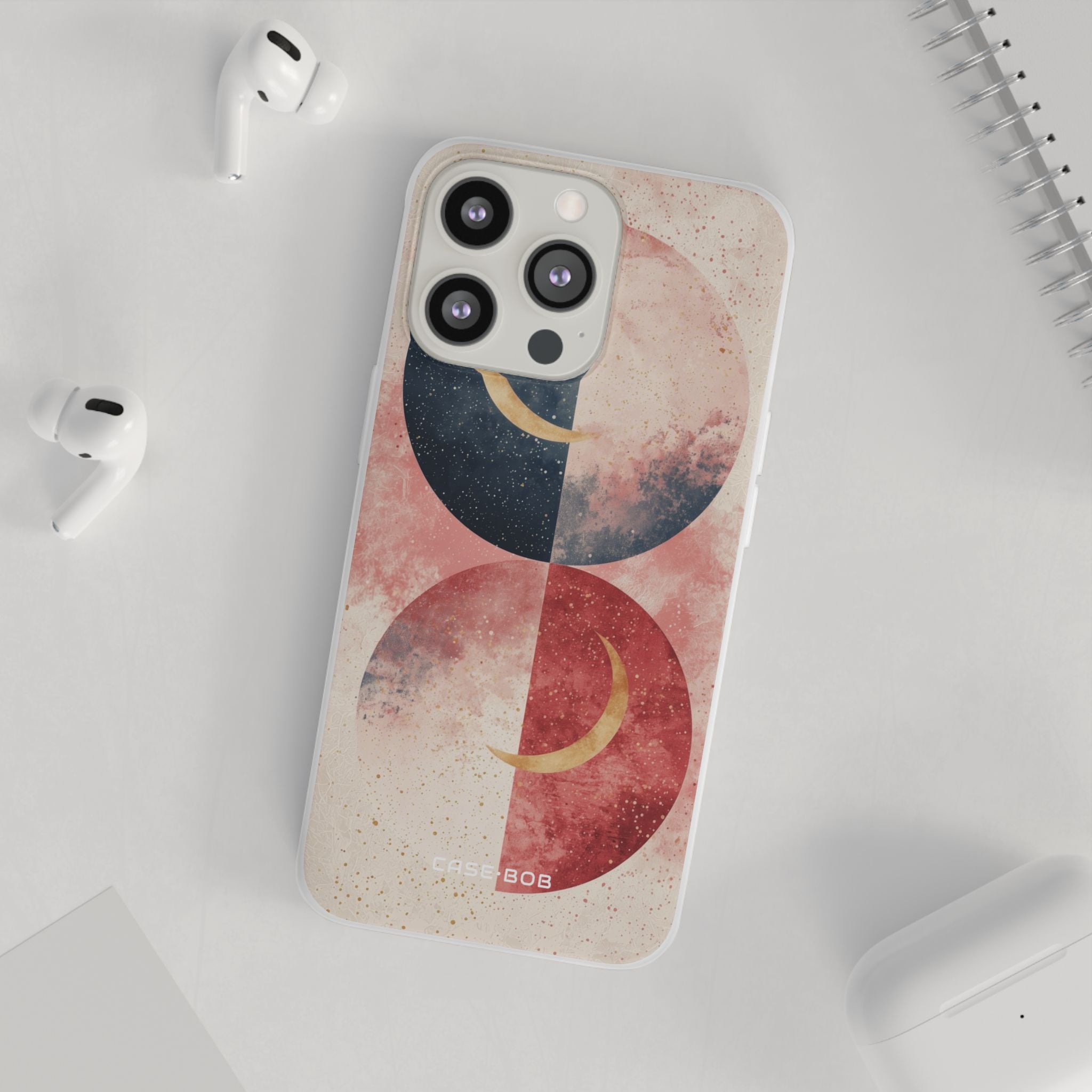 Golden Crescent Circles iPhone 13 Pro - Soft