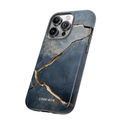 Jagged Vein Navy iPhone 14 Pro Case - Tough