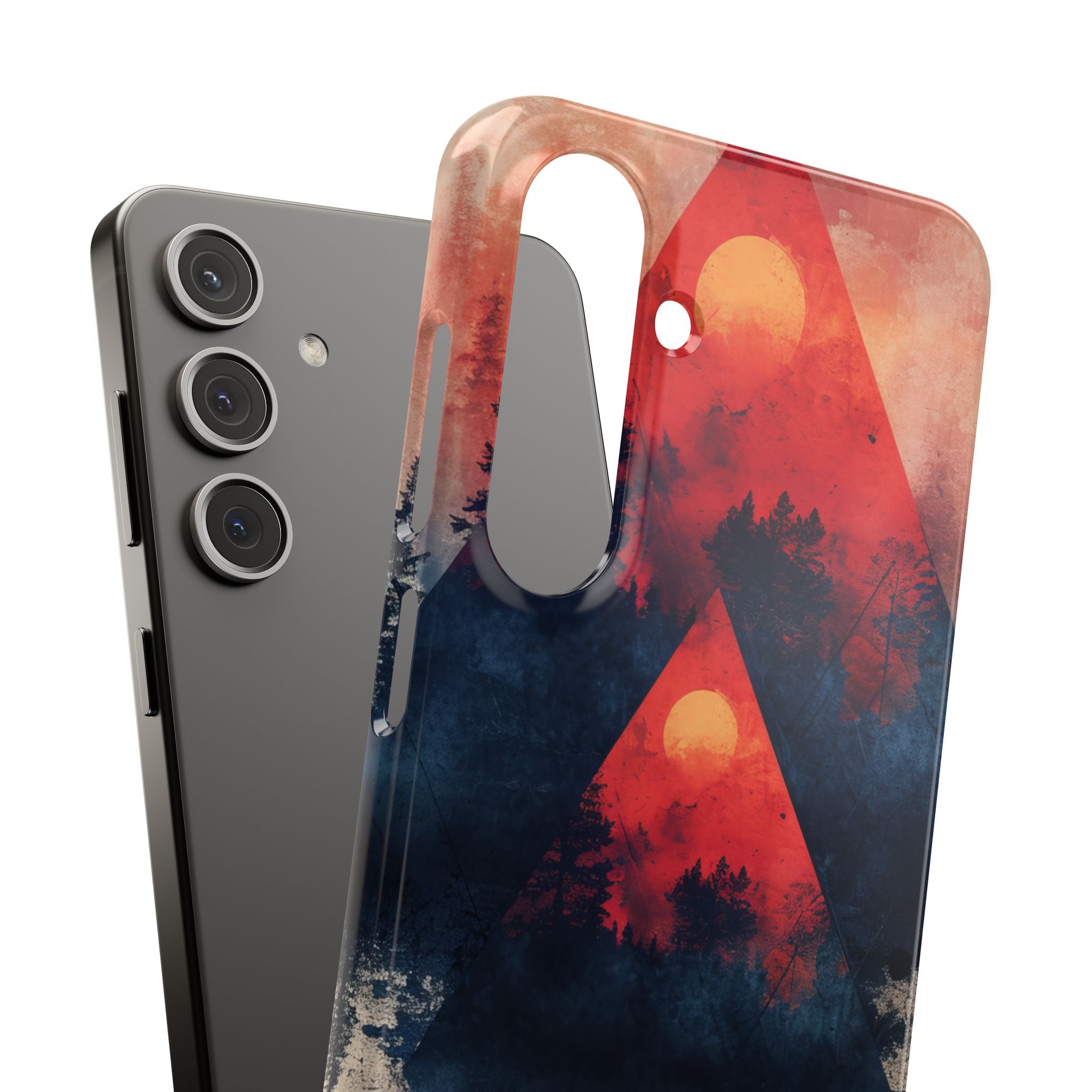 Red Sky Serenity - Slim Samsung S24 Phone Case