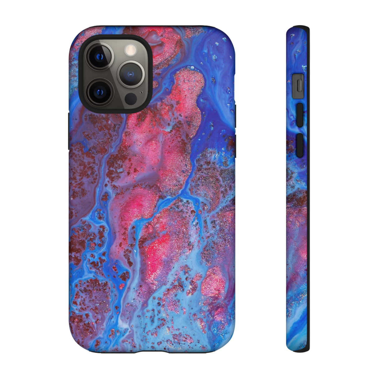 Red Mountain Ink Art iPhone Case (Protective) iPhone 12 Pro Matte Phone Case