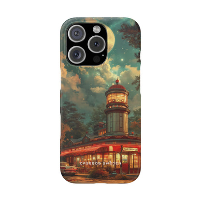 Vintage Moonlit Diner Fantasy iPhone 16 - Slim Phone Case