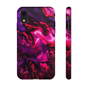 Deep Pink Galaxy Ink Art iPhone Case (Protective) iPhone XR Glossy Phone Case