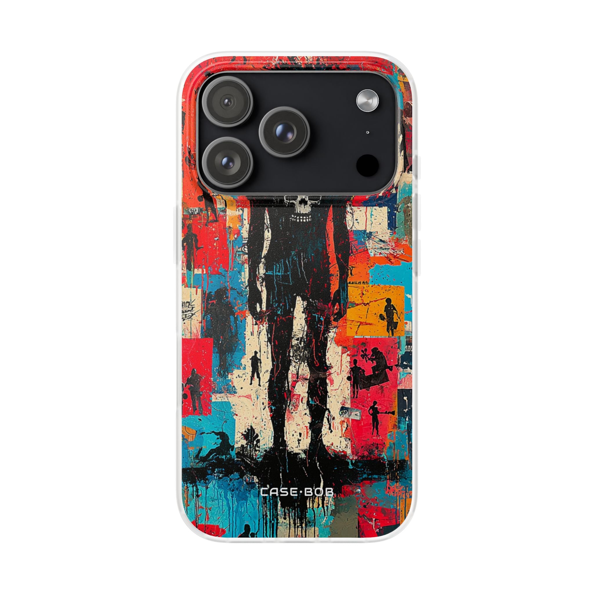 Spiky Skull Silhouette iPhone 17 Pro Case - Soft