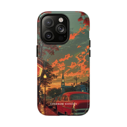 Mid-Century Nostalgia Streetscape iPhone 14 | Tough+ Phone Case