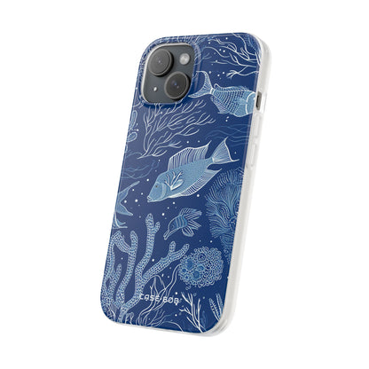 Navy Scale Reef iPhone 15 Case - Soft