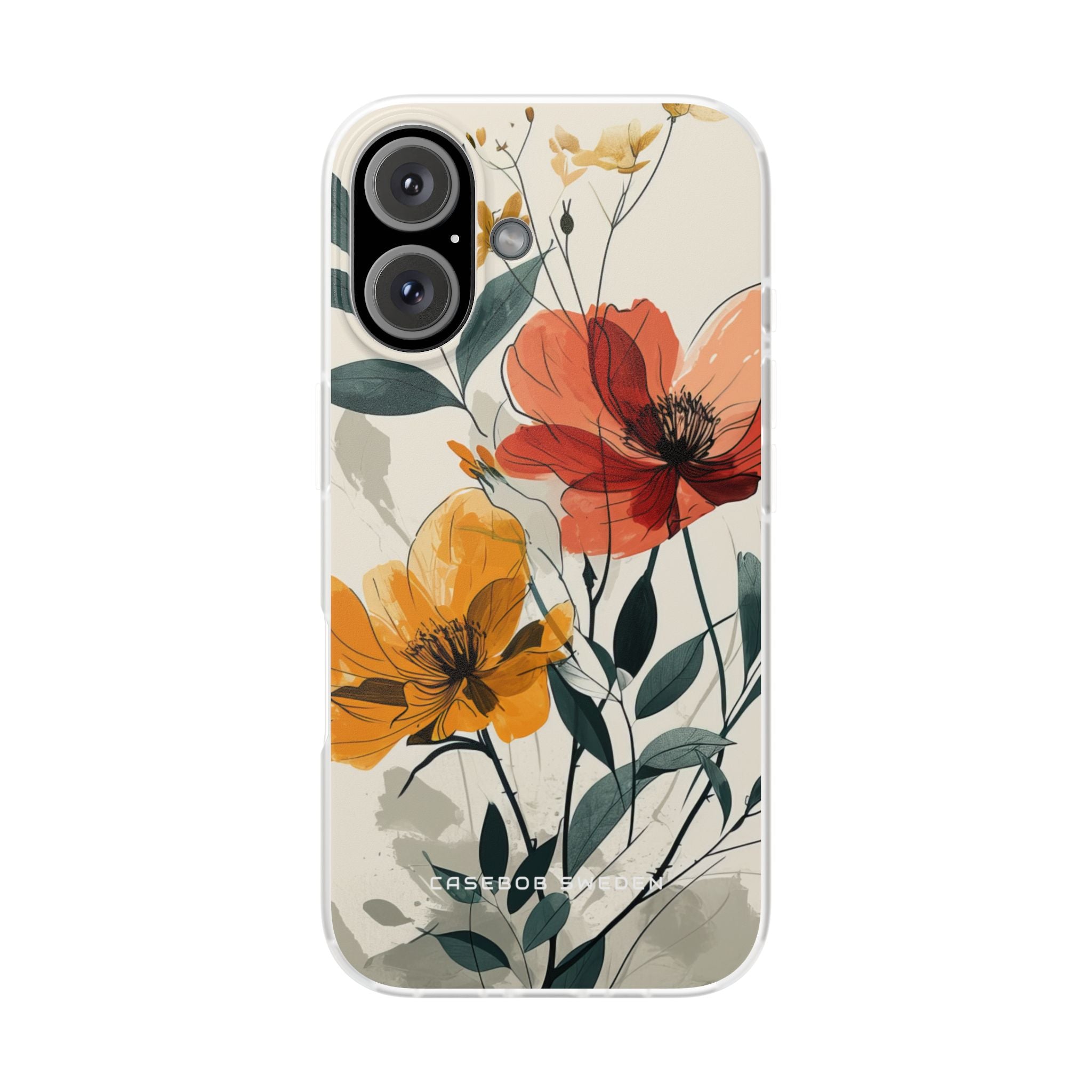 Elegant Floral Harmony iPhone 16 - Flexi Phone Case