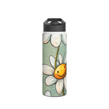 Smiling Daisies Burst - Stainless Steel Water Bottle