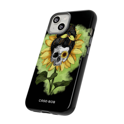Sunflower Skull iPhone 14 Case - Tough
