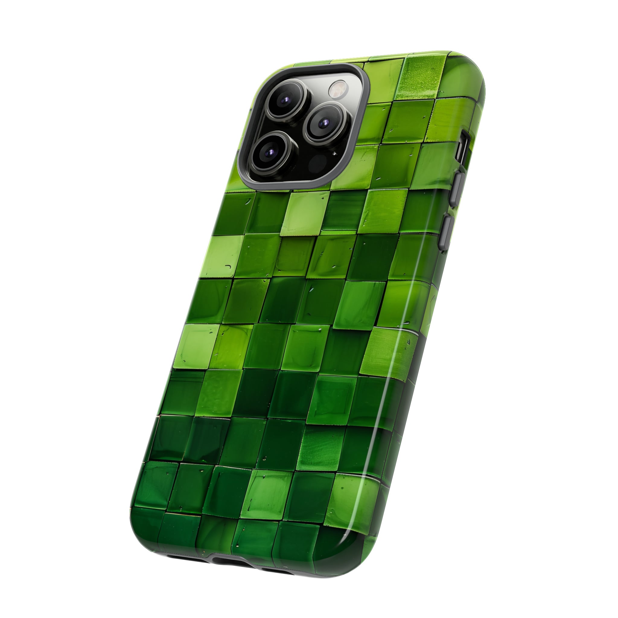 Emerald Square: Green Gradient - Protective Phone Case