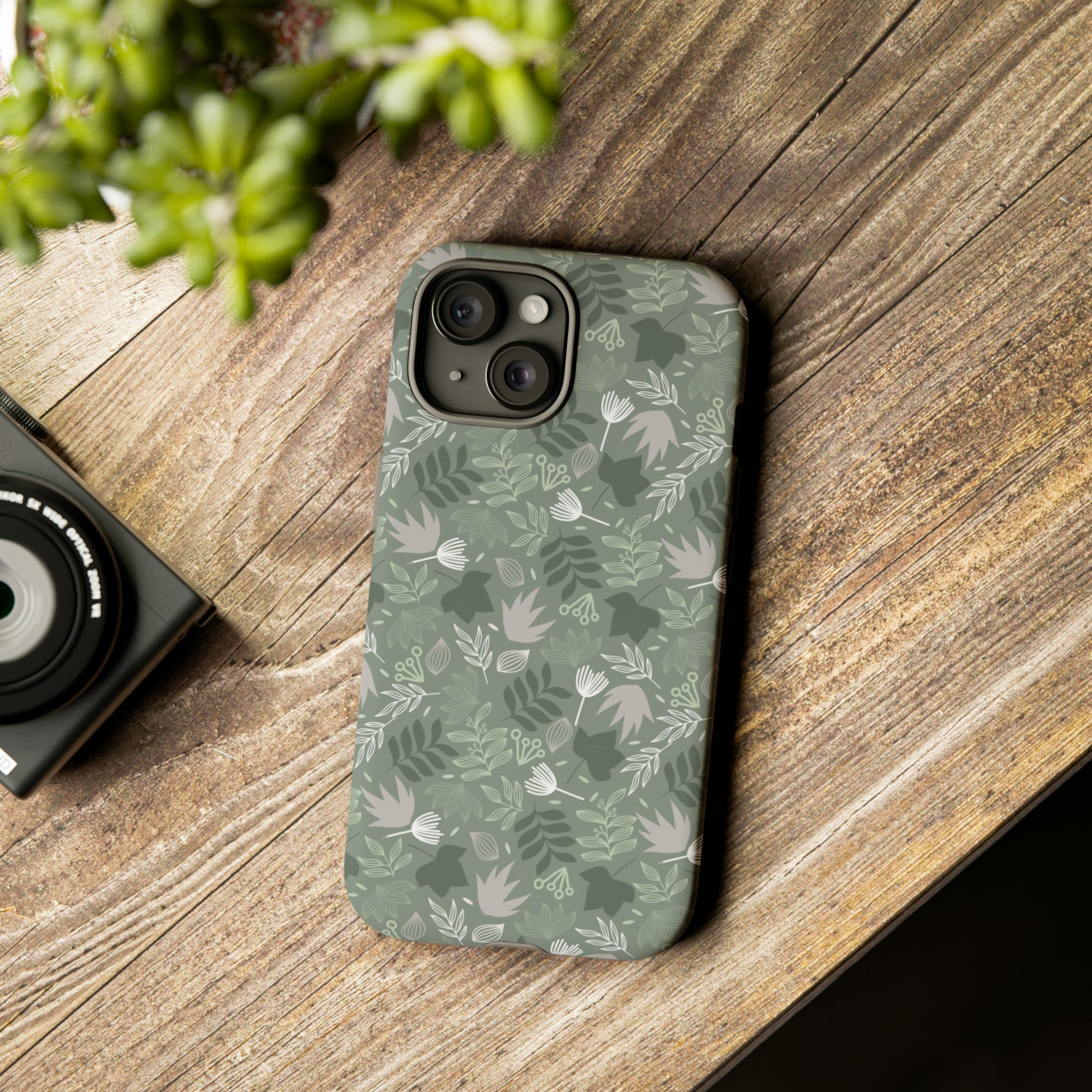 Jungle Green Leaf - Protective Phone Case